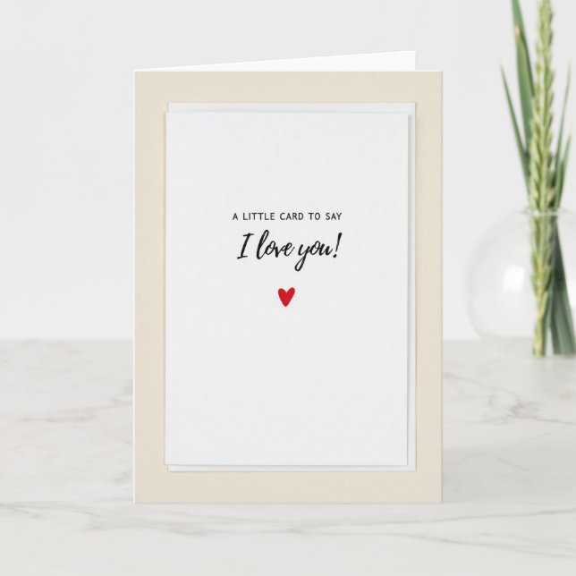 Matte White Love Heart Card (Front)