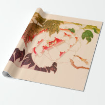 Matte Wrapping Paper Japanese Woodblock Poppies