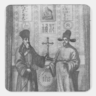 Matteo Ricci and Paulus Li Square Sticker