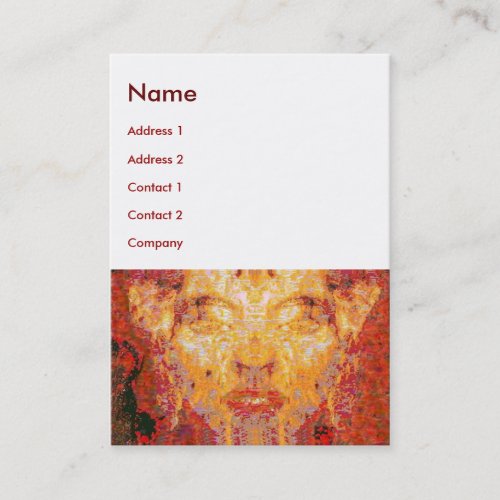 MATTER DOESNT MATTER Fractal Mask in RedWhite Business Card