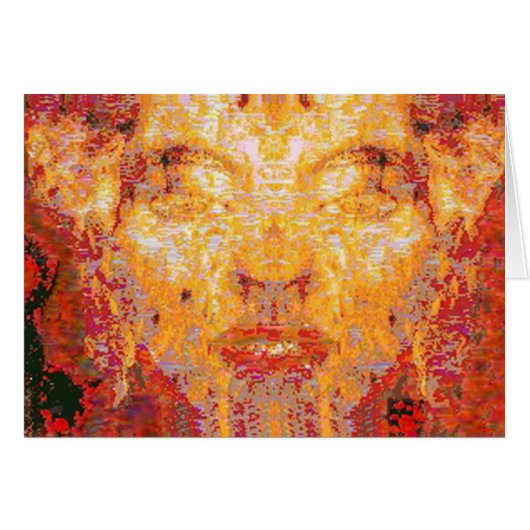 MATTER DOESN'T MATTER Fractal Mask in Red Yellow (Front Horizontal)