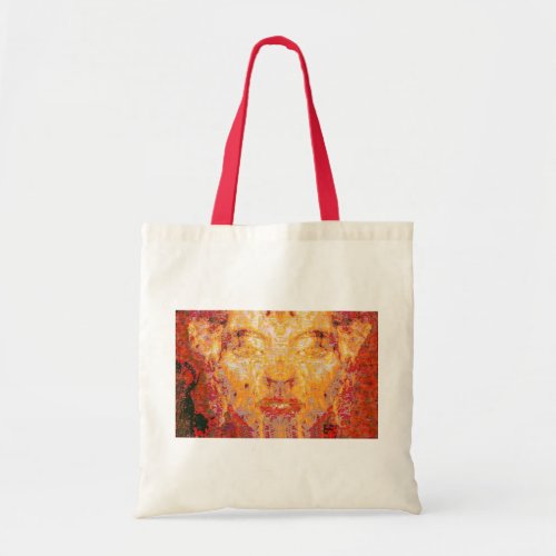 MATTER DOESNT MATTER Fractal Mask in Red Yellow Tote Bag