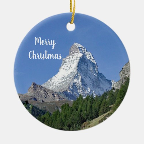 Matterhorn 2 Christmas Ceramic Ornament