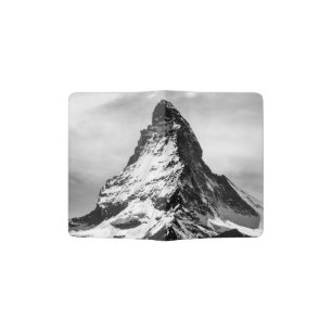 Matterhorn, Alps black and white Passport Holder
