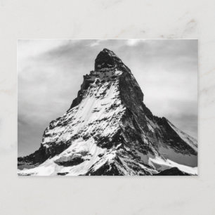 Matterhorn, Alps black and white Postcard