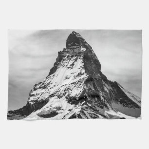Matterhorn, Alps black and white Towel