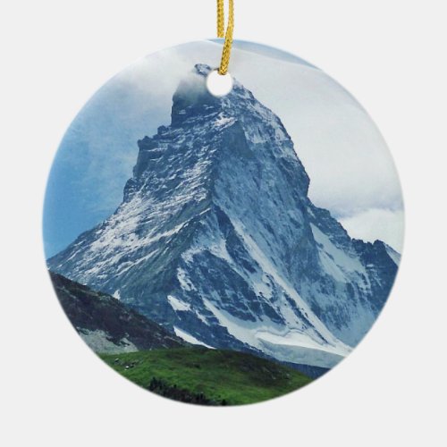 Matterhorn Alps Ceramic Ornament