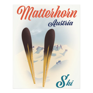Matterhorn Austria ski poster. Photo Print