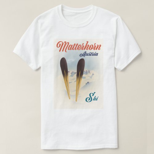 Matterhorn Austria ski poster T_Shirt