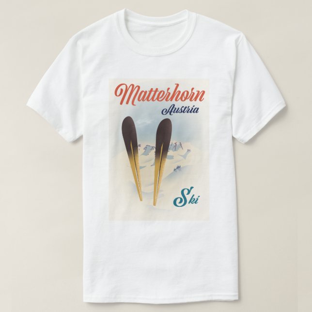 Matterhorn Austria ski poster. T-Shirt (Design Front)