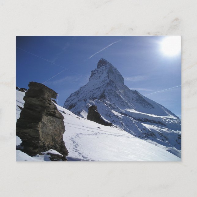 Matterhorn covered snow postcard (Front)
