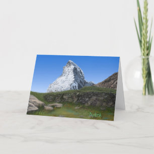 Matterhorn in Switzerland Encouraging Verse JW Letterpress Thank You Card
