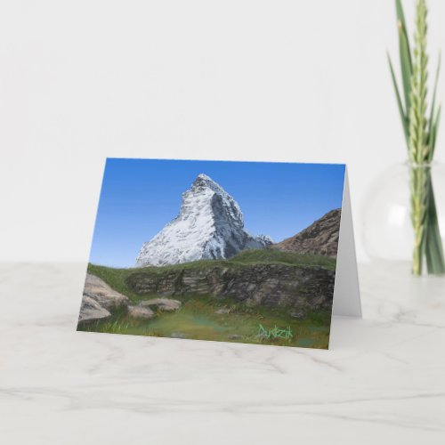 Matterhorn in Switzerland Encouraging Verse JW Thank You Card