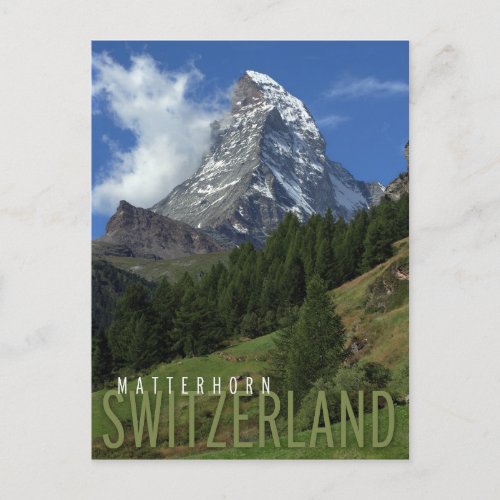 matterhorn in switzerland postcard