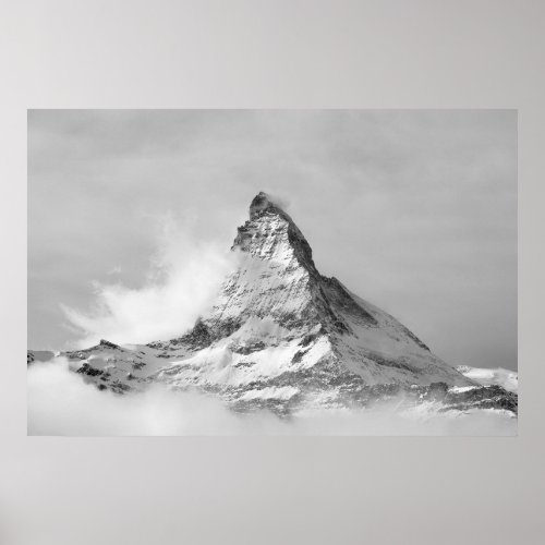 Matterhorn in winter poster