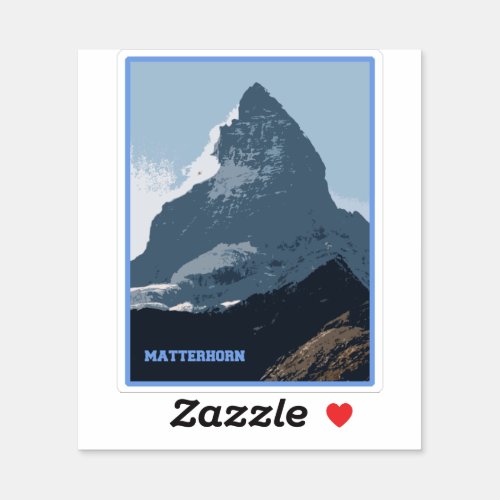 Matterhorn Mountain Design Switzerland Sticker
