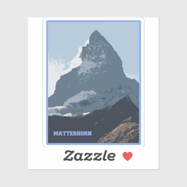 Matterhorn Mountain Design, Switzerland Sticker (Sheet)