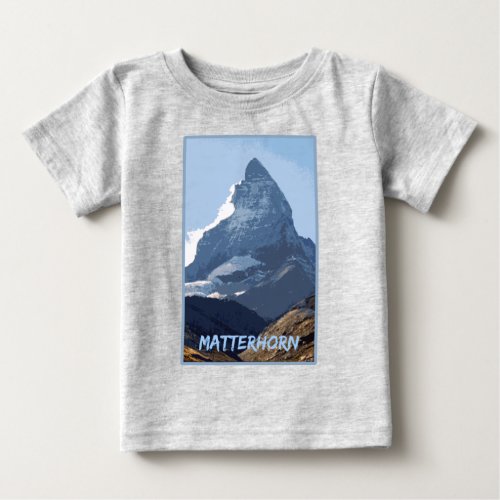 Matterhorn Mountain Design Zermatt Switzerland Baby T_Shirt