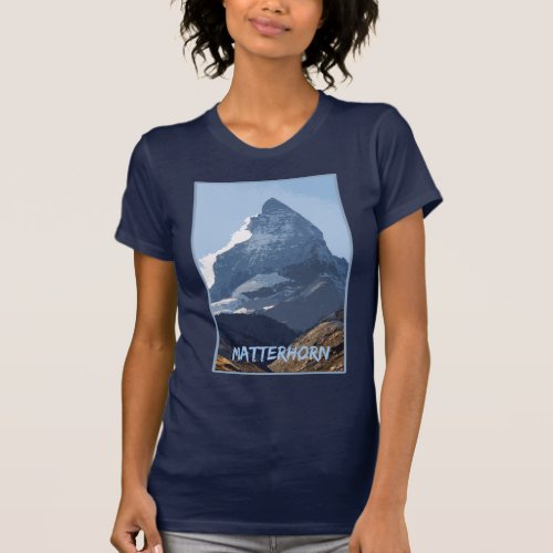 Matterhorn Mountain Design Zermatt Switzerland T_Shirt