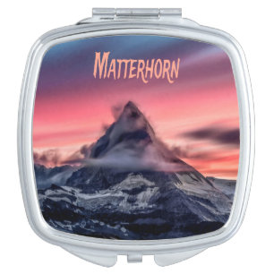 Matterhorn Mountain Europe Alps Switzerland Italy Compact Mirror