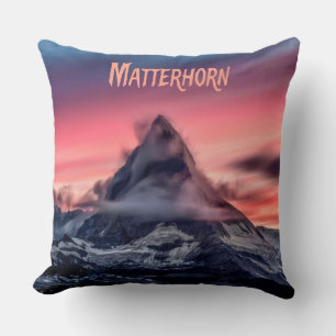 Matterhorn Mountain Europe Alps Switzerland Italy Throw Pillow
