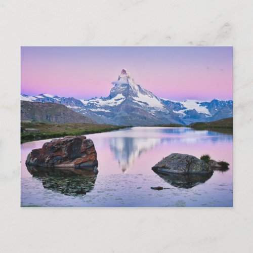 Matterhorn mountain in Zermatt Switzerland Postcard