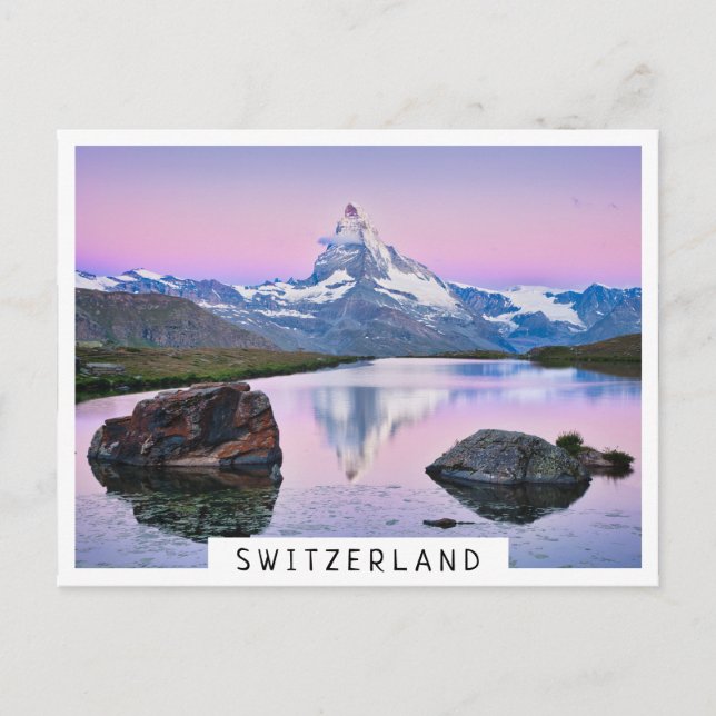 Matterhorn mountain in Zermatt, Switzerland Postcard (Front)