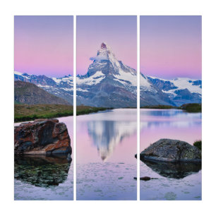 Matterhorn mountain in Zermatt, Switzerland Triptych