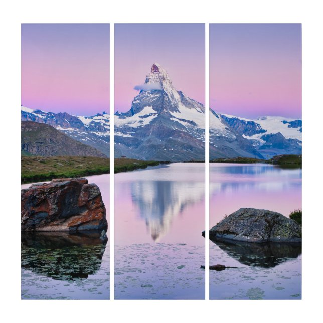 Matterhorn mountain in Zermatt, Switzerland Triptych (Front)
