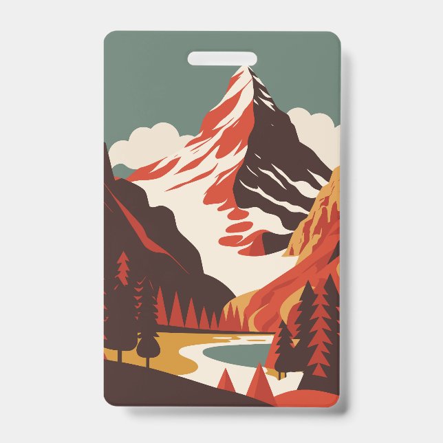 Matterhorn Mountain landscape Badge (Front)