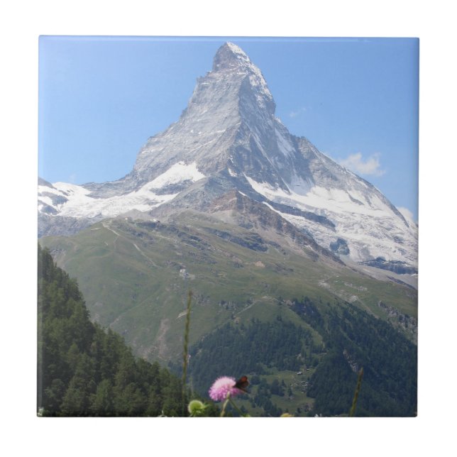 Matterhorn Mountain photo Ceramic Tile (Front)