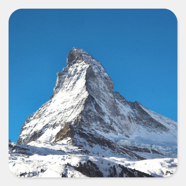 Matterhorn photo square sticker (Front)