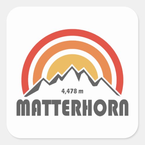 Matterhorn Square Sticker