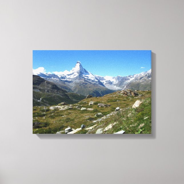 Matterhorn, Swiss Alps Wrapped Canvas Print (Front)