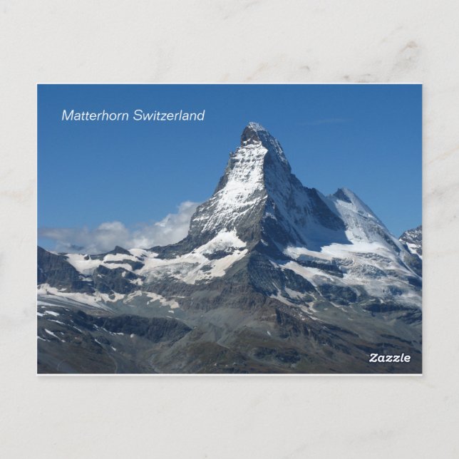 Matterhorn Swiss Alps, Zermatt Postcard (Back)