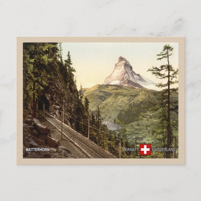 Matterhorn Swiss Alps Zermatt Switzerland Postcard (Front)