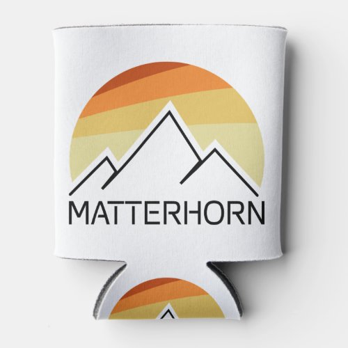 Matterhorn Switzerland Italy Retro Can Cooler