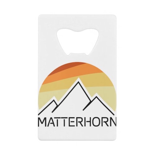 Matterhorn Switzerland Italy Retro Credit Card Bottle Opener