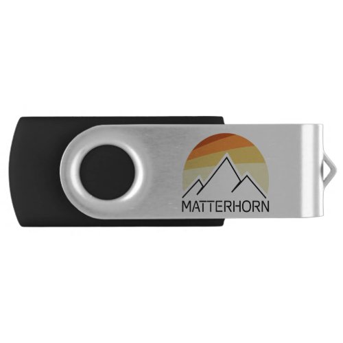 Matterhorn Switzerland Italy Retro Flash Drive