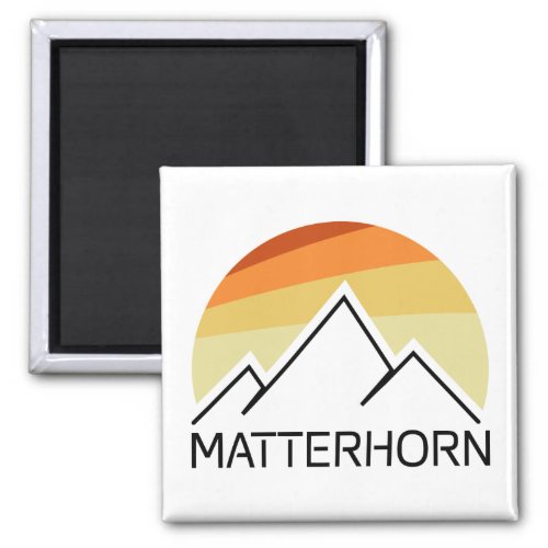 Matterhorn Switzerland Italy Retro Magnet