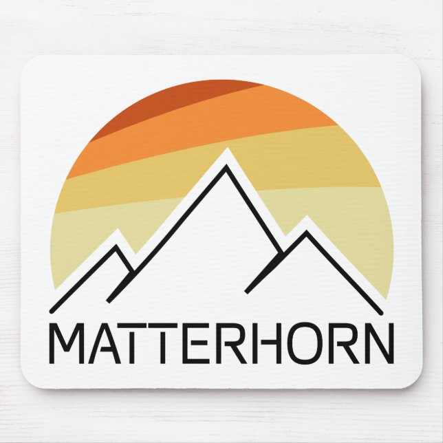 Matterhorn Switzerland Italy Retro Mouse Pad (Front)