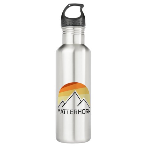 Matterhorn Switzerland Italy Retro Stainless Steel Water Bottle