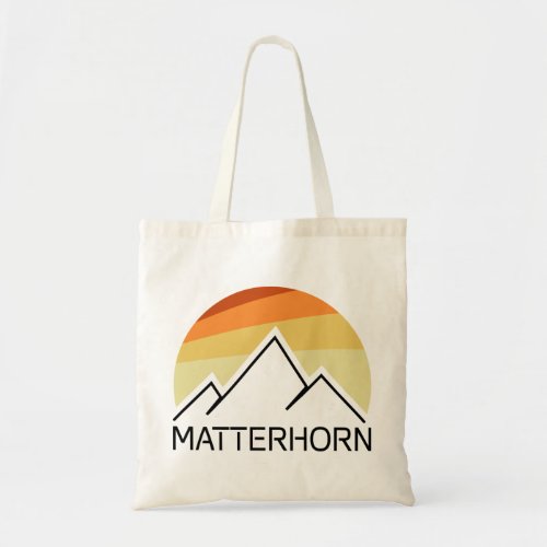 Matterhorn Switzerland Italy Retro Tote Bag