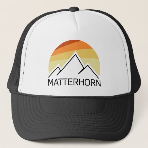 Matterhorn Switzerland Italy Retro Trucker Hat