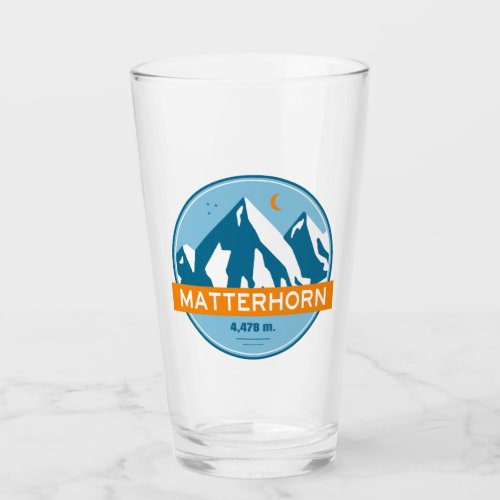 Matterhorn Switzerland Italy Stars Moon Glass