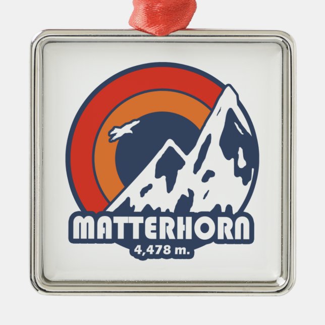 Matterhorn Switzerland Sun Eagle Metal Ornament (Front)