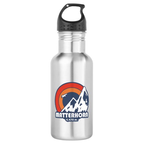 Matterhorn Switzerland Sun Eagle Stainless Steel Water Bottle