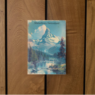 Matterhorn Switzerland Swiss Alps Vintage Postcard