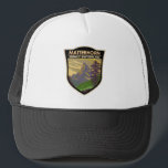 Matterhorn Switzerland Travel Art Vintage Trucker Hat<br><div class="desc">Matterhorn in a vector art style. The Matterhorn is a mountain of the Alps,  straddling the main watershed and border between Switzerland and Italy</div>