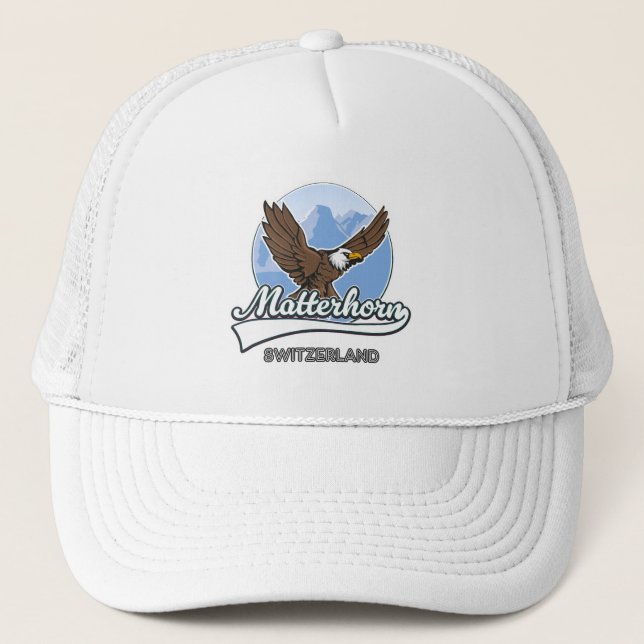 Matterhorn Switzerland travel logo Trucker Hat (Front)